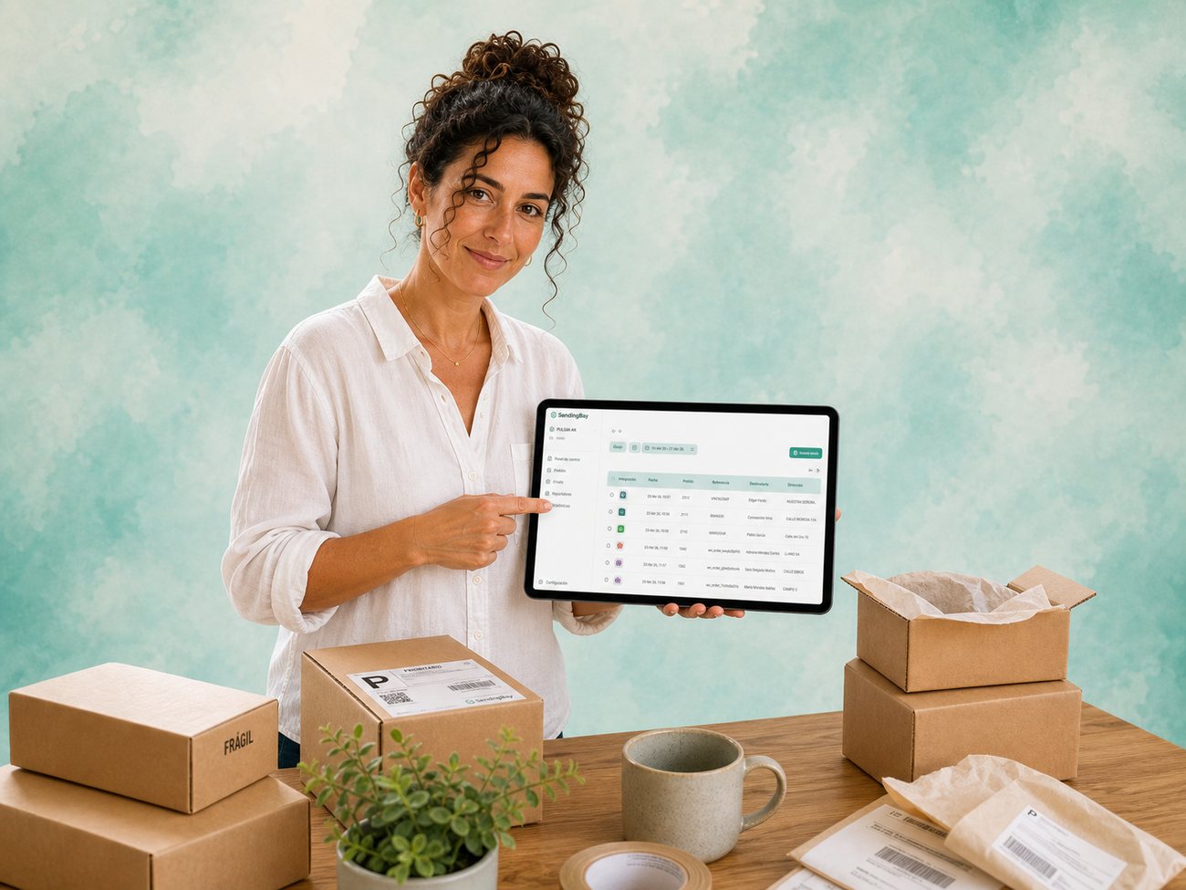 An online store manager handling their shipments